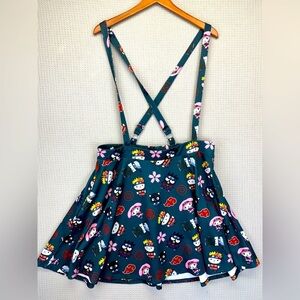 Naruto Shippuden X Hello Kitty Dress Kawaii Neko Skirt Women Plus 1x Suspenders